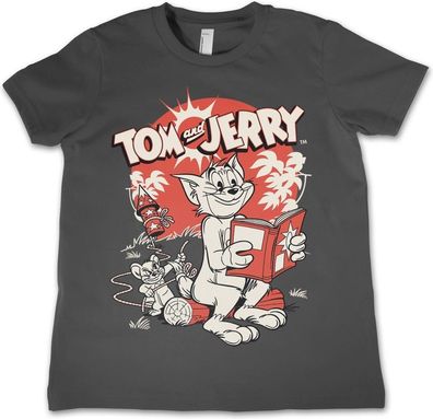 Tom &amp; Jerry Vintage Comic Kids T-Shirt Kinder Dark-Grey