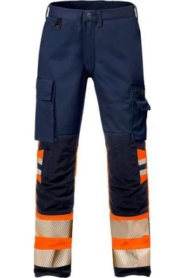 Fristads High Vis Stretch-Hose Kl. 1 2705 PLU Warnschutz-Orange/Marine