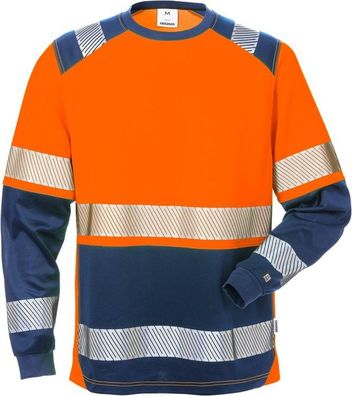 Fristads Warnschutz T-Shirt High Vis T-Shirt Langarm, Kl. 2 7457 THV