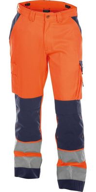 Dassy Warnschutzhose mit Kniepolstertaschen Buffalo PESCO70 Neonorange/Dunkelblau