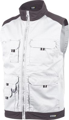 Dassy Zweifarbige Sommerweste Faro PESCO61 Weiß/Zementgrau