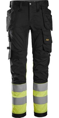 Snickers Workwear High-Vis Stretch Arbeitshose mit Holstertaschen Klasse 1
