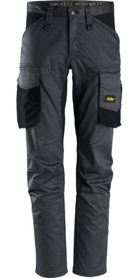Snickers Workwear AllroundWork Stretch Arbeitshose ohne Kniepolster Stahlgrau/Schwarz