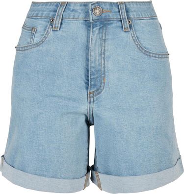 Urban Classics Damen Ladies Organic Stretch Denim 5 Pocket Clearblue Bleached
