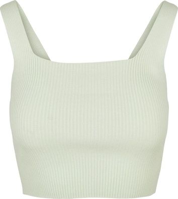 Urban Classics Damen Ladies Cropped Knit Top Lightmint