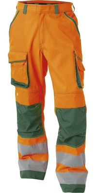 Dassy Warnschutzhose mit Kniepolstertaschen Chicago PESCO74 Neonorange/Flaschengrün