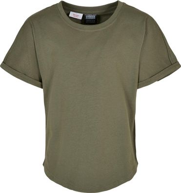 Urban Classics Jungen Boys Long Shaped Turnup Tee Olive