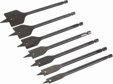 Silverline Bohrer Flachfräsbohrer, 7-tlg. Satz 10–40 mm