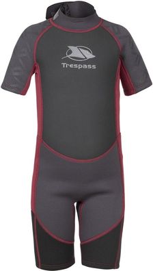 Trespass Kinder Badeeinteiler Milo - Kids 3Mm Short Wetsuit Black