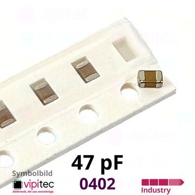 47 pF 0402 SMD-Keramikkondensatoren | 5% 50V 125°C NP0 C0G 47pF Kerko