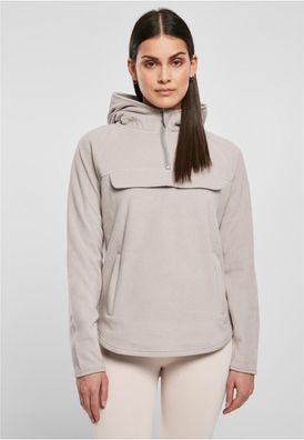 Urban Classics Damen Sweatshirt Ladies Polar Fleece Pull Over Hoody Warmgrey