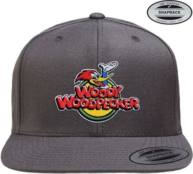 Woody Woodpecker Classic Logo Premium Snapback Cap Dark-Grey