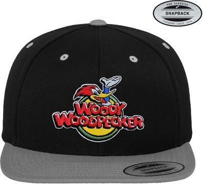Woody Woodpecker Classic Logo Premium Snapback Cap Black-Dark-Grey