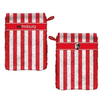 SC Freiburg Waschhandschuh Wappen Fussball 16x21cm,