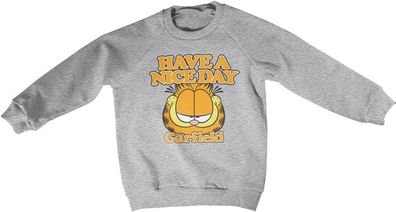 Garfield Have A Nice Day Kids Sweatshirt Kinder Heather-Grey