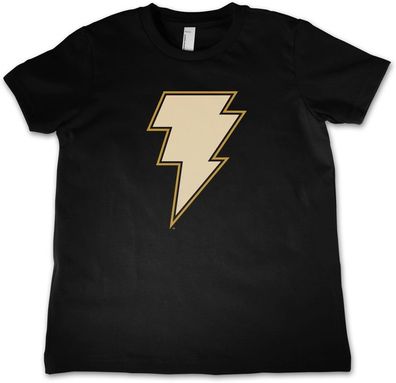 Black Adam Lightning Logo Kids T-Shirt Kinder Black