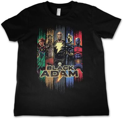 Black Adam Characters Kids T-Shirt Kinder Black