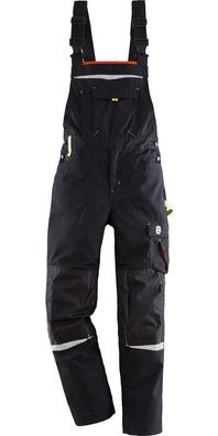 Terrax Workwear Latzhose Schwarz/Limette