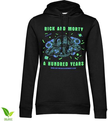 Rick And Morty A Hundred Years Girls Hoodie Damen Black