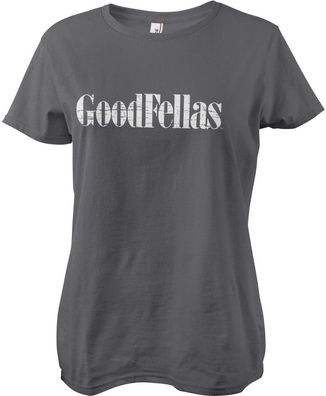 Goodfellas Cracked Logo Girly Tee Damen T-Shirt Dark-Grey
