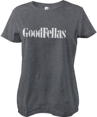 Goodfellas Cracked Logo Girly Tee Damen T-Shirt Dark-Heather
