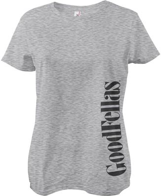 Goodfellas Vertical Logo Girly Tee Damen T-Shirt Heather-Grey
