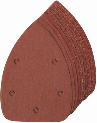 Silverline Schleifzubehör Delta-Klettschleifblätter, 140 mm, 10-tlg. Satz 4 x