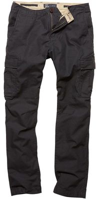 Vintage Industries Slimfit Cargohose Mallow Pants Off Black