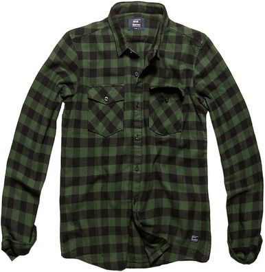 Vintage Industries Karo-Hemd Harley Shirt Green Check - Harley