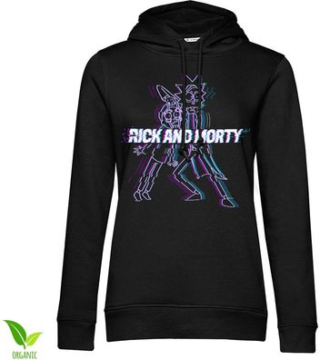 Rick And Morty Glitch Girls Hoodie Damen Black