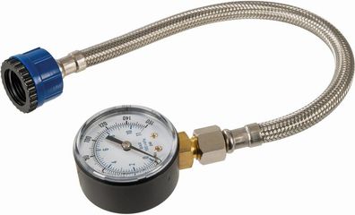 Silverline Klempnerwerkzeuge Wasserdruckmesser mit Edelstahlschlauch 0–11 bar