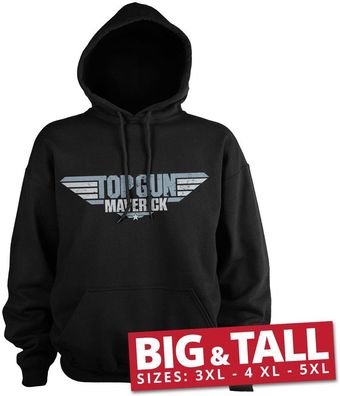 Top Gun Maverick Distressed Logo Big &amp; Tall Hoodie Black