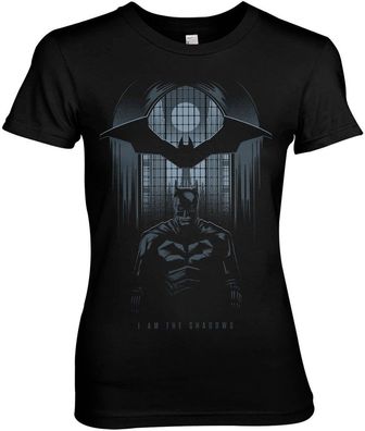 Batman I Am The Shadows Girly Tee Damen T-Shirt Black