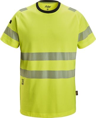 Snickers Warnschutz-Shirt High-Vis T-Shirt, Klasse 2 High-Vis Gelb