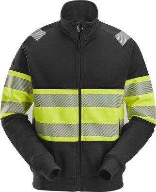Snickers Warnschutz T-Shirt High-Vis, Reißverschlussjacke, Kl. 1