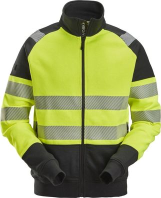 Snickers Warnschutzjacke High-Vis, Reißverschlussjacke, Kl. 2 High-Vis Gelb/Schwarz