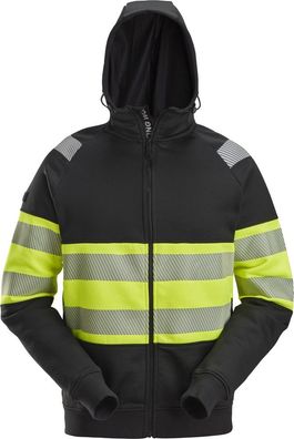 Snickers Warnschutzjacke High-Vis, Reißverschlussjacke mit Kapuze, Kl. 1