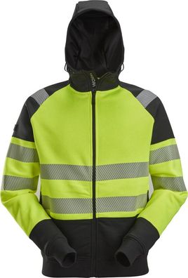 Snickers Warnschutzpullover High-Vis Reißverschlusshoodie, Kl. 2 High-Vis