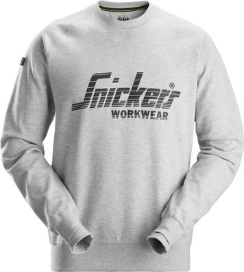 Snickers Arbeitspullover Logo Sweatshirt Grau