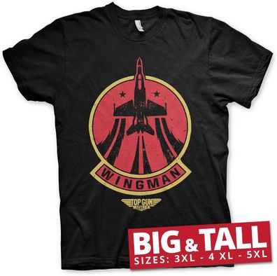 Top Gun Maverick Wingman Big &amp; Tall T-Shirt Black