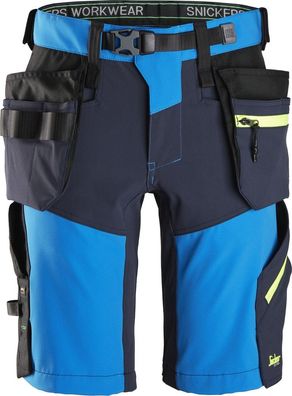 Snickers kurze Arbeitshose FlexiWork Softshell Stretch Shorts mit Holstertaschen