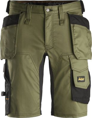 Snickers kurze Arbeitshose AllroundWork Stretch Arbeitsshorts mit Holstertaschen,