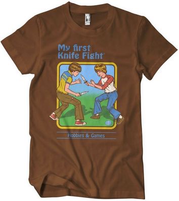 Steven Rhodes My First Knife Fight T-Shirt Brown