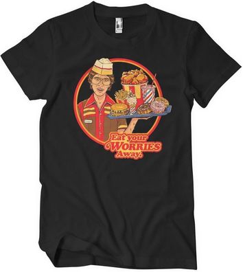 Steven Rhodes Eat Your Worries Away T-Shirt Black