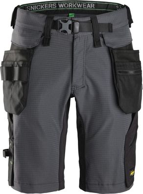 Snickers kurze Arbeitshose FlexiWork Shorts mit abnehmbaren Holstertaschen