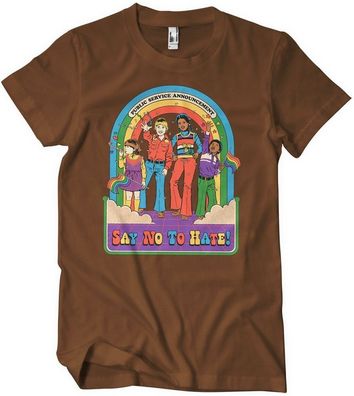 Steven Rhodes Say No To Hate T-Shirt Brown
