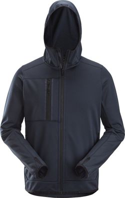 Snickers Fleecejacke AllroundWork, Fleece Kapuzenjacke mit Reißverschluss Navy