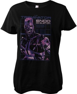 Terminator Endoskeleton Girly Tee Damen T-Shirt Black