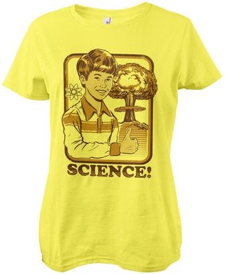 Steven Rhodes Science! Girly Tee Damen T-Shirt Yellow