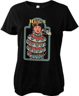 Steven Rhodes Hugs Girly Tee Damen T-Shirt Black
